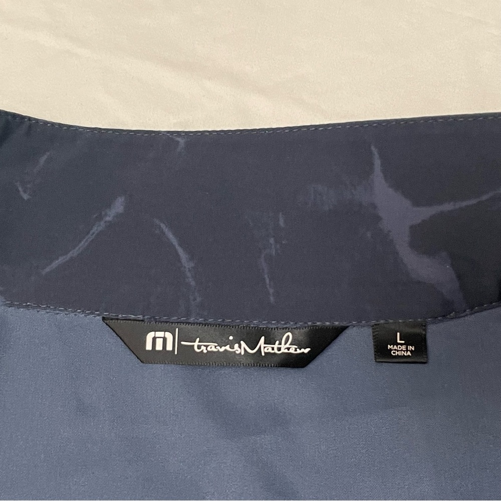 Travis Mathew Indigo Navy Patterned Windbreaker J… - image 10